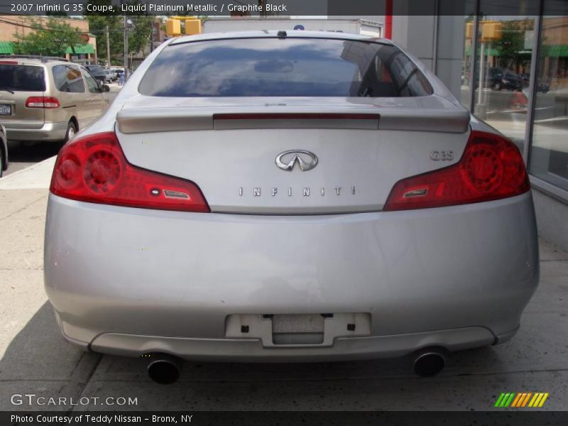 Liquid Platinum Metallic / Graphite Black 2007 Infiniti G 35 Coupe