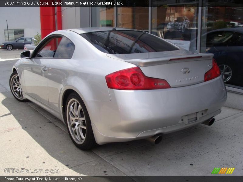 Liquid Platinum Metallic / Graphite Black 2007 Infiniti G 35 Coupe