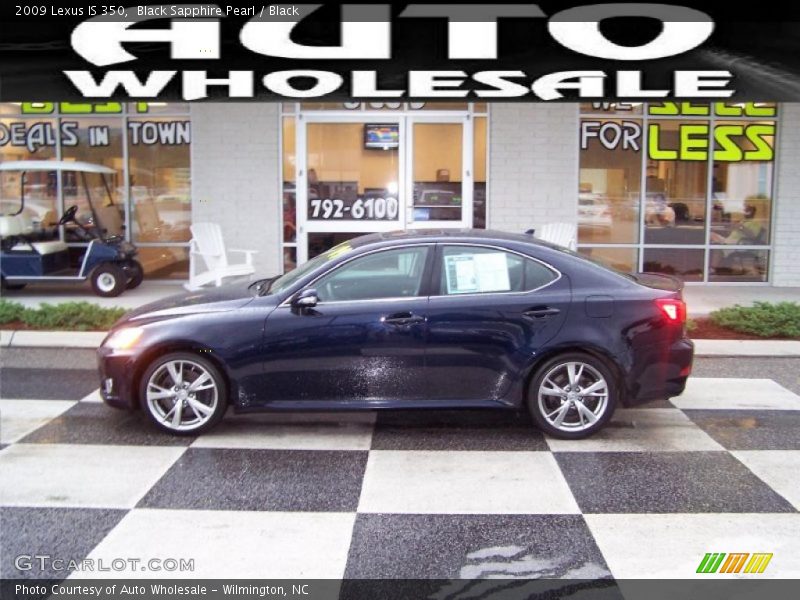 Black Sapphire Pearl / Black 2009 Lexus IS 350