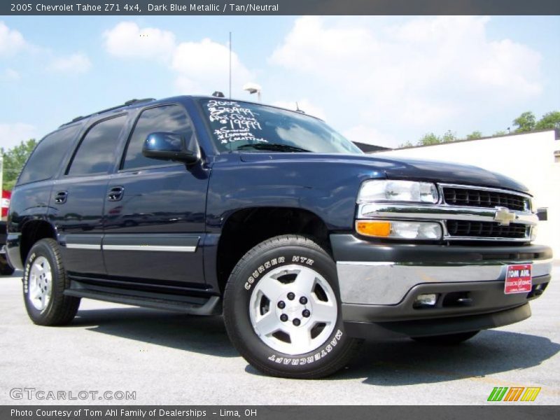 Dark Blue Metallic / Tan/Neutral 2005 Chevrolet Tahoe Z71 4x4