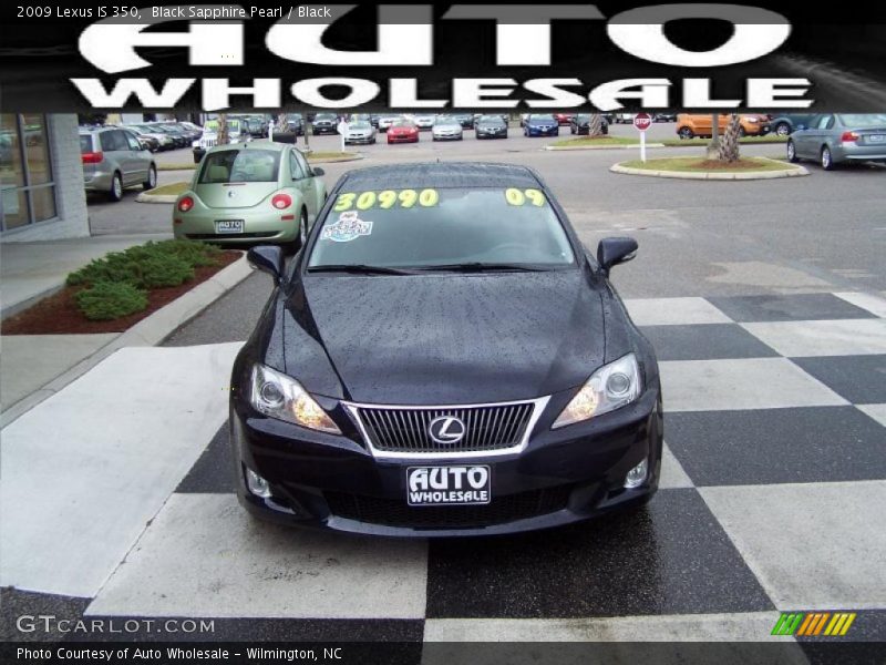 Black Sapphire Pearl / Black 2009 Lexus IS 350