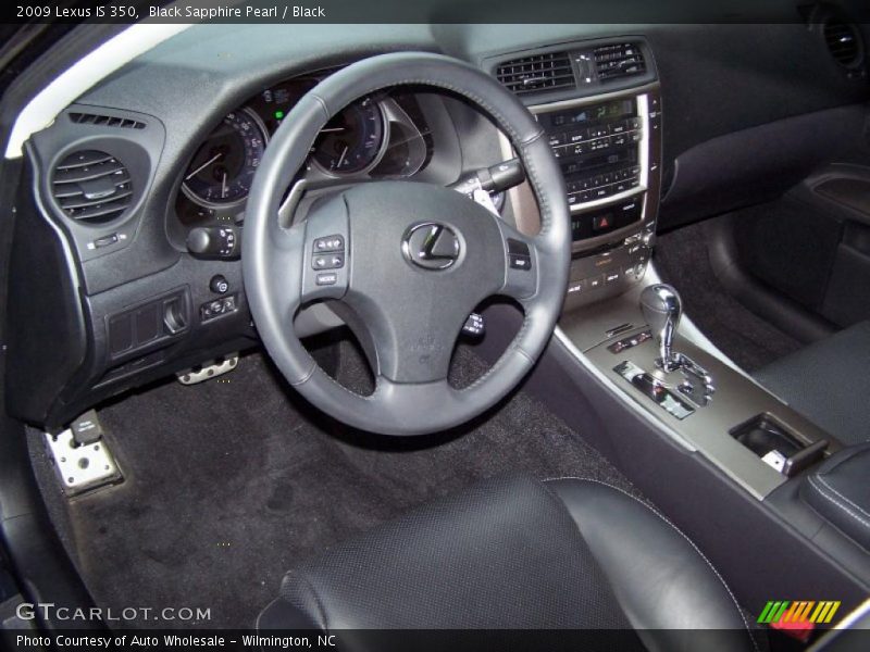 Black Sapphire Pearl / Black 2009 Lexus IS 350