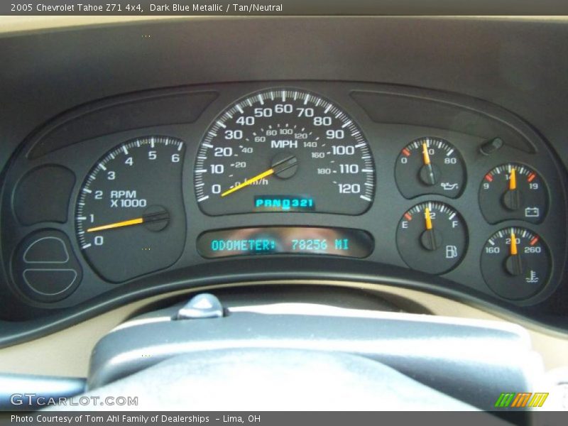 Dark Blue Metallic / Tan/Neutral 2005 Chevrolet Tahoe Z71 4x4