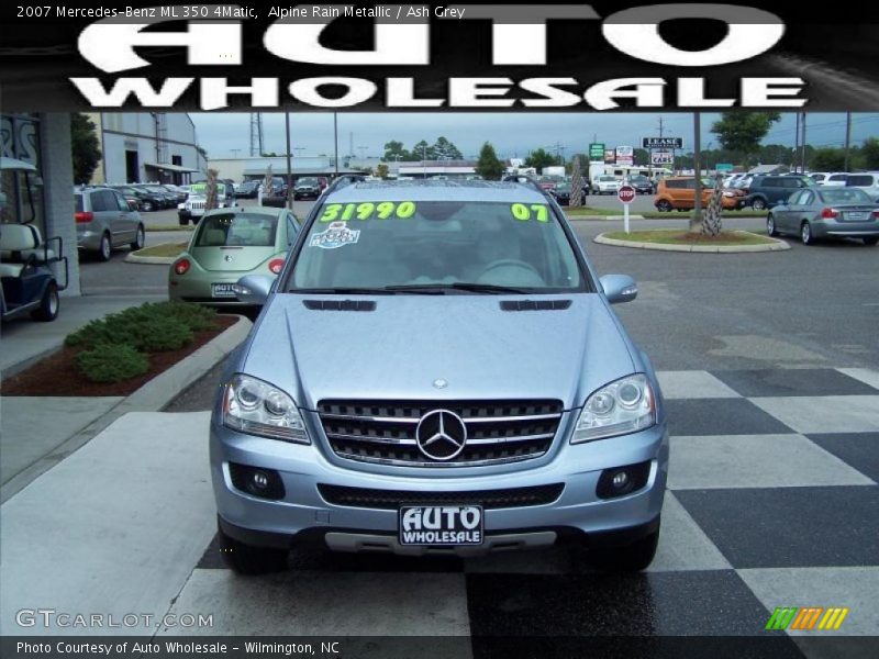 Alpine Rain Metallic / Ash Grey 2007 Mercedes-Benz ML 350 4Matic