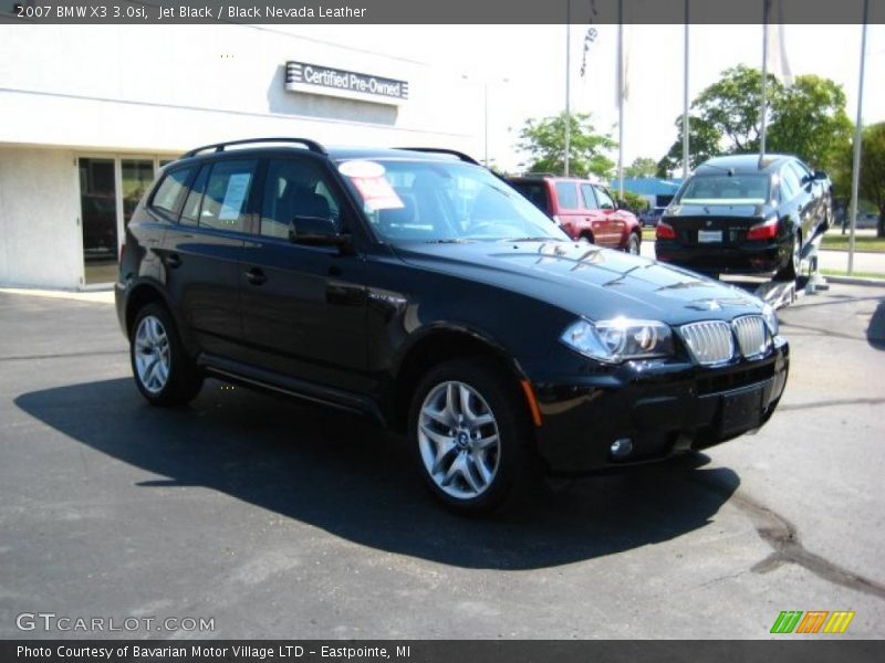 Jet Black / Black Nevada Leather 2007 BMW X3 3.0si