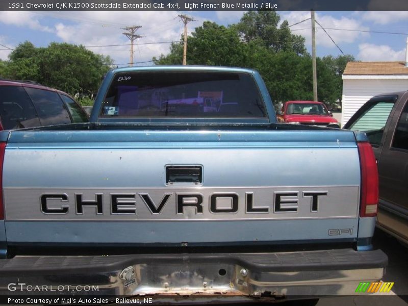 Light French Blue Metallic / Blue 1991 Chevrolet C/K K1500 Scottsdale Extended Cab 4x4