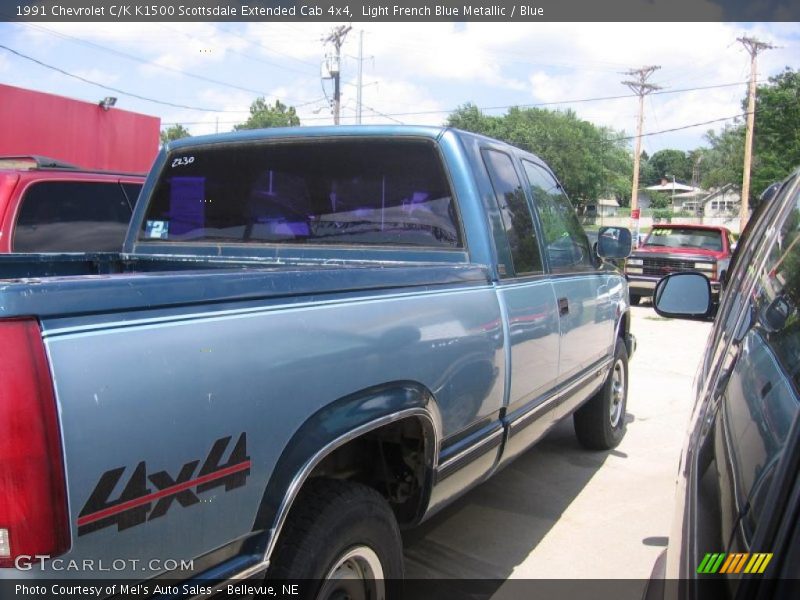 Light French Blue Metallic / Blue 1991 Chevrolet C/K K1500 Scottsdale Extended Cab 4x4