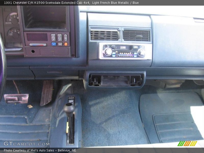 Light French Blue Metallic / Blue 1991 Chevrolet C/K K1500 Scottsdale Extended Cab 4x4