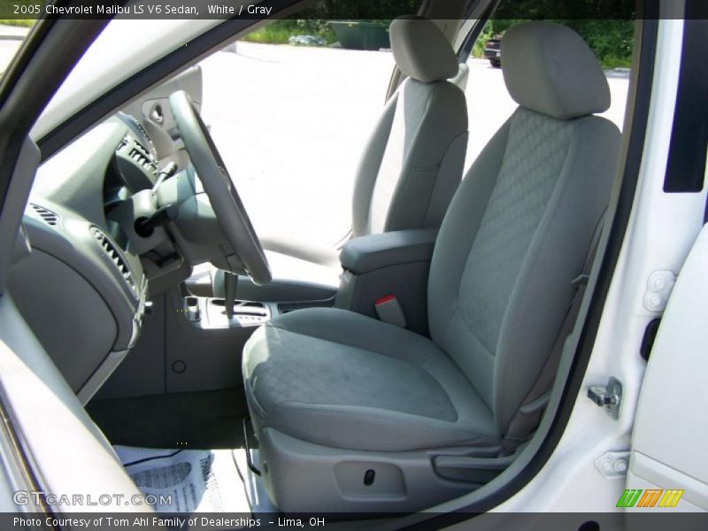 White / Gray 2005 Chevrolet Malibu LS V6 Sedan