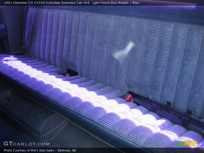 Light French Blue Metallic / Blue 1991 Chevrolet C/K K1500 Scottsdale Extended Cab 4x4