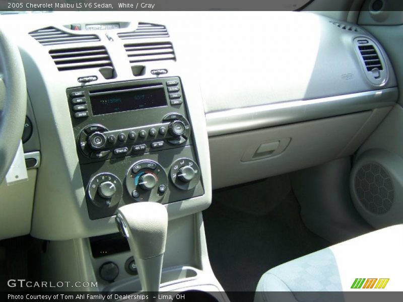 White / Gray 2005 Chevrolet Malibu LS V6 Sedan