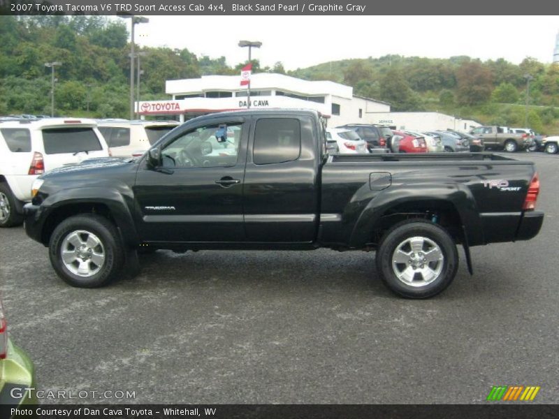 Black Sand Pearl / Graphite Gray 2007 Toyota Tacoma V6 TRD Sport Access Cab 4x4