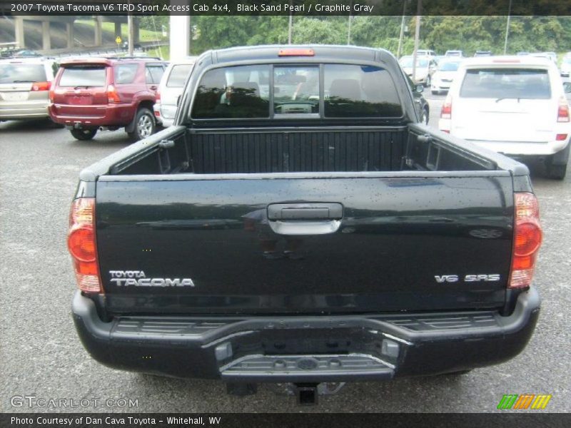 Black Sand Pearl / Graphite Gray 2007 Toyota Tacoma V6 TRD Sport Access Cab 4x4