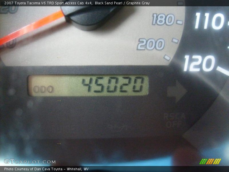 Black Sand Pearl / Graphite Gray 2007 Toyota Tacoma V6 TRD Sport Access Cab 4x4