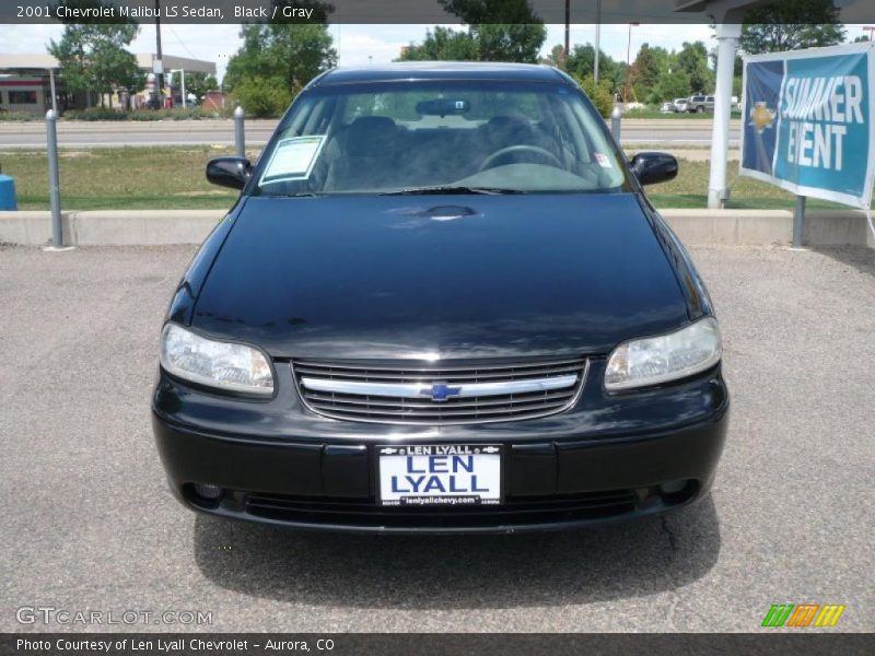 Black / Gray 2001 Chevrolet Malibu LS Sedan