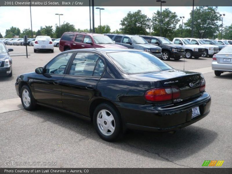 Black / Gray 2001 Chevrolet Malibu LS Sedan