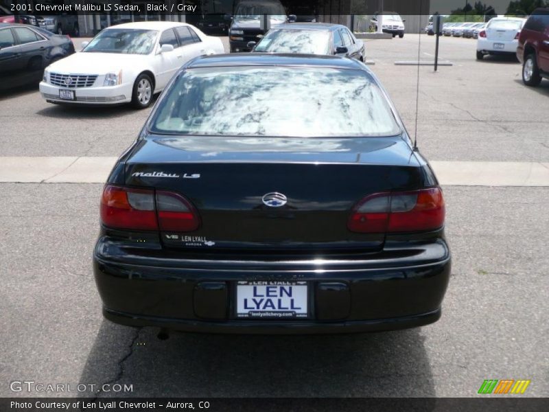 Black / Gray 2001 Chevrolet Malibu LS Sedan