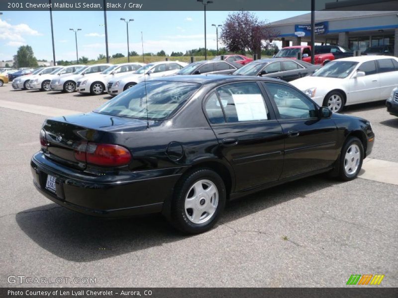 Black / Gray 2001 Chevrolet Malibu LS Sedan