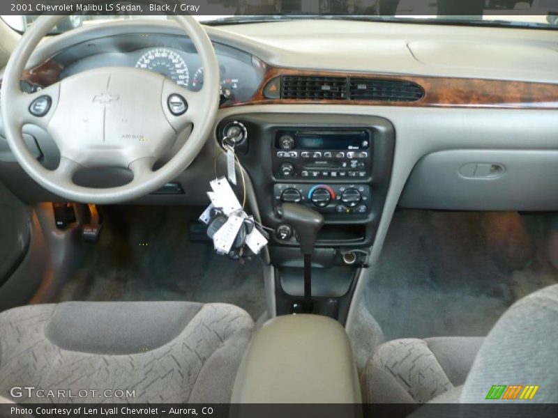 Black / Gray 2001 Chevrolet Malibu LS Sedan