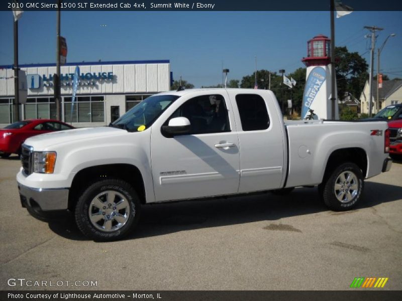 Summit White / Ebony 2010 GMC Sierra 1500 SLT Extended Cab 4x4