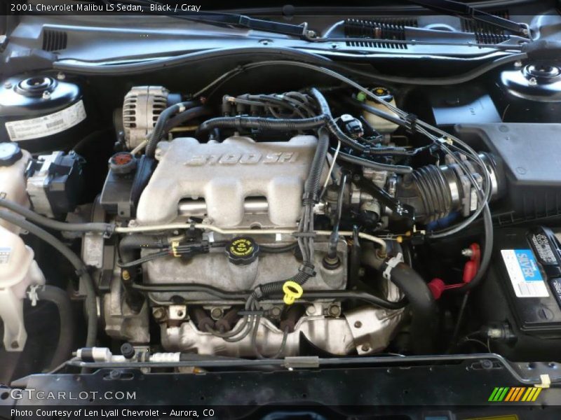 Black / Gray 2001 Chevrolet Malibu LS Sedan