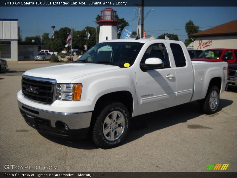 Summit White / Ebony 2010 GMC Sierra 1500 SLT Extended Cab 4x4