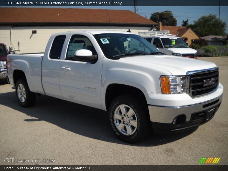 Summit White / Ebony 2010 GMC Sierra 1500 SLT Extended Cab 4x4