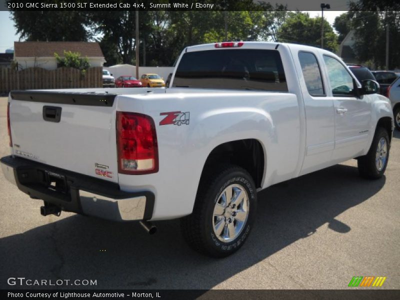 Summit White / Ebony 2010 GMC Sierra 1500 SLT Extended Cab 4x4