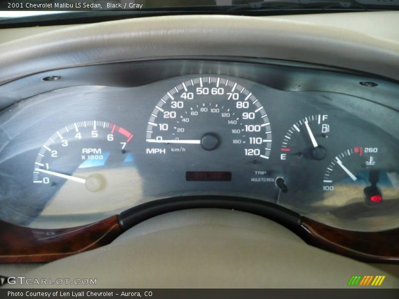 Black / Gray 2001 Chevrolet Malibu LS Sedan