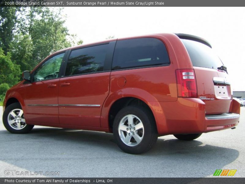 Sunburst Orange Pearl / Medium Slate Gray/Light Shale 2008 Dodge Grand Caravan SXT