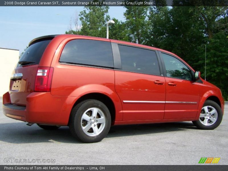 Sunburst Orange Pearl / Medium Slate Gray/Light Shale 2008 Dodge Grand Caravan SXT