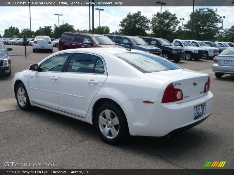 White / Cocoa/Cashmere Beige 2008 Chevrolet Malibu Hybrid Sedan