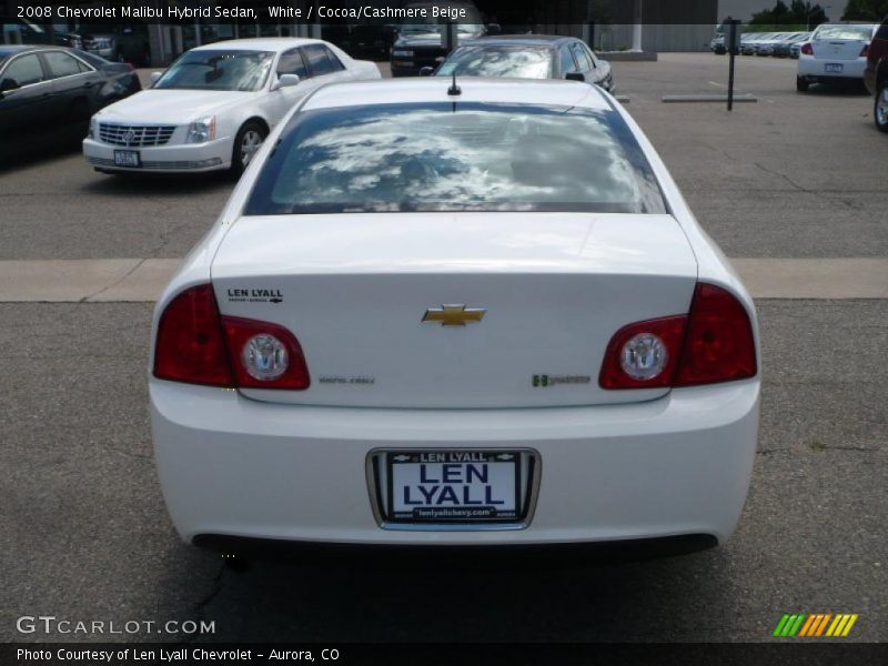 White / Cocoa/Cashmere Beige 2008 Chevrolet Malibu Hybrid Sedan