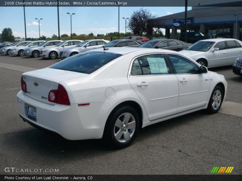 White / Cocoa/Cashmere Beige 2008 Chevrolet Malibu Hybrid Sedan