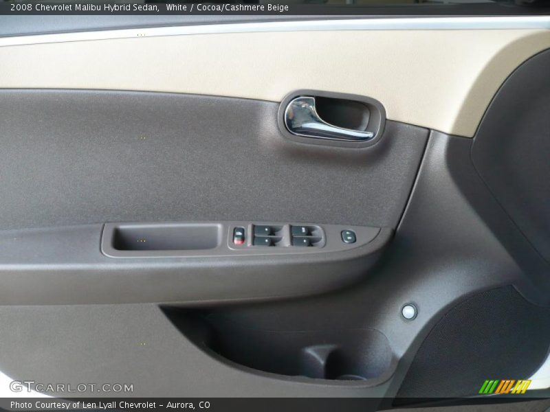 White / Cocoa/Cashmere Beige 2008 Chevrolet Malibu Hybrid Sedan