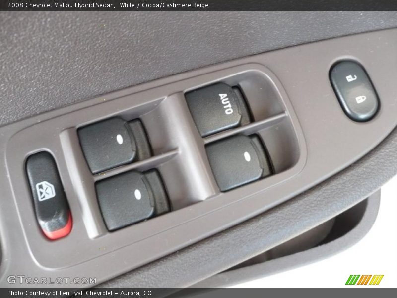 White / Cocoa/Cashmere Beige 2008 Chevrolet Malibu Hybrid Sedan