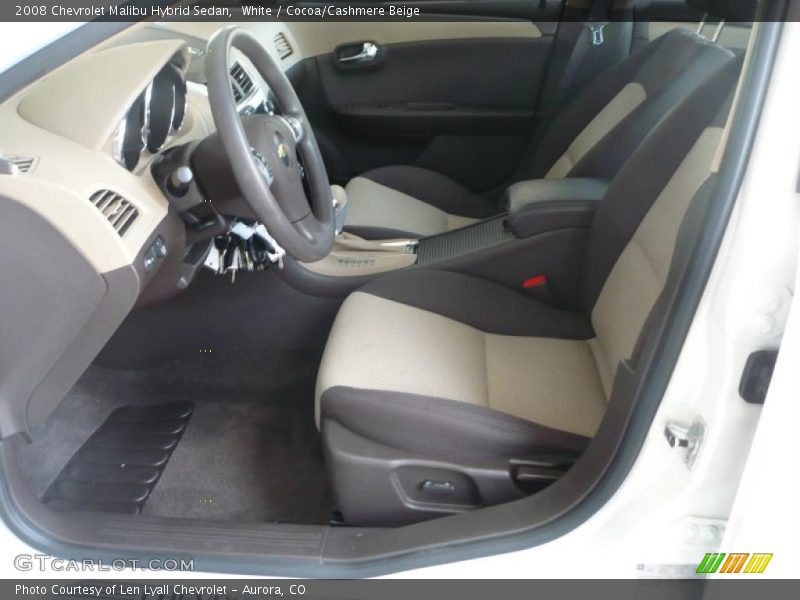 White / Cocoa/Cashmere Beige 2008 Chevrolet Malibu Hybrid Sedan
