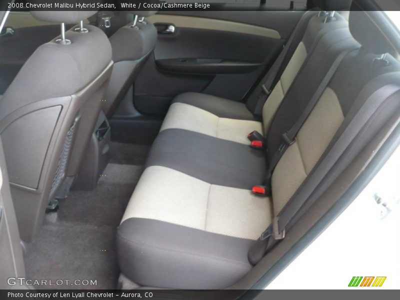 White / Cocoa/Cashmere Beige 2008 Chevrolet Malibu Hybrid Sedan