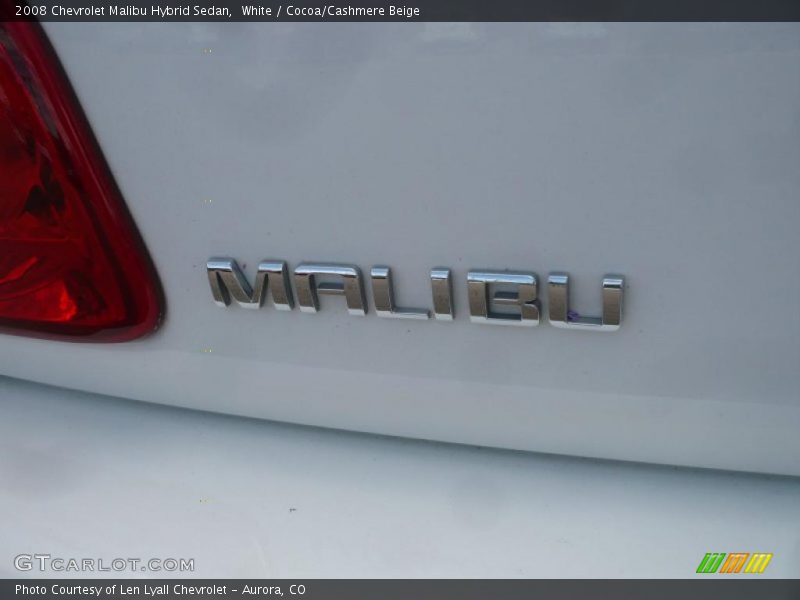 White / Cocoa/Cashmere Beige 2008 Chevrolet Malibu Hybrid Sedan