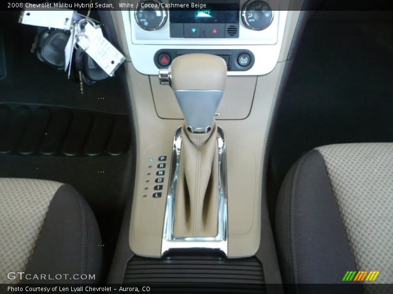 White / Cocoa/Cashmere Beige 2008 Chevrolet Malibu Hybrid Sedan