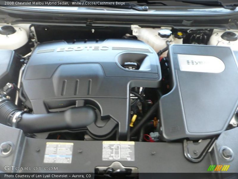 White / Cocoa/Cashmere Beige 2008 Chevrolet Malibu Hybrid Sedan