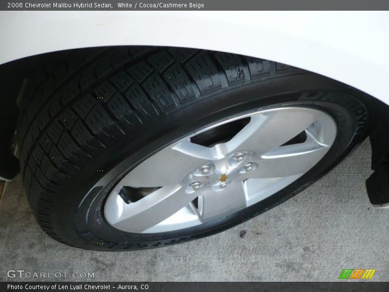 White / Cocoa/Cashmere Beige 2008 Chevrolet Malibu Hybrid Sedan