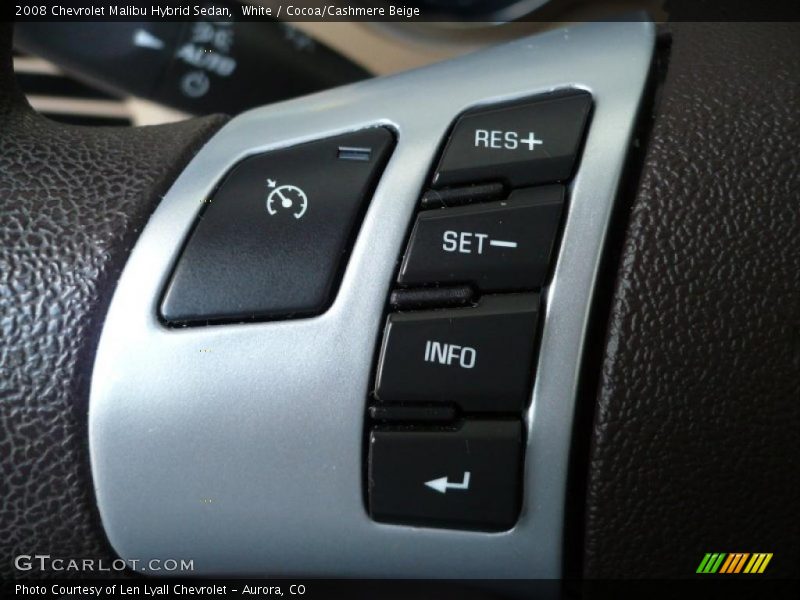 White / Cocoa/Cashmere Beige 2008 Chevrolet Malibu Hybrid Sedan