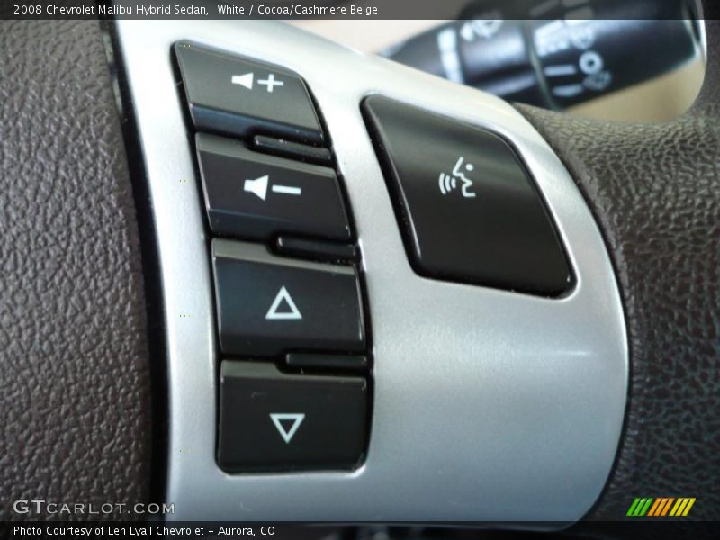 White / Cocoa/Cashmere Beige 2008 Chevrolet Malibu Hybrid Sedan