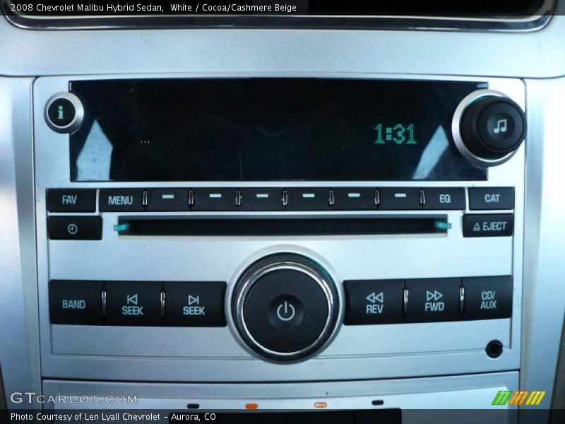 White / Cocoa/Cashmere Beige 2008 Chevrolet Malibu Hybrid Sedan