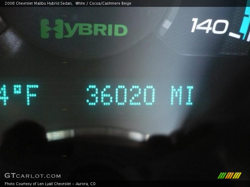 White / Cocoa/Cashmere Beige 2008 Chevrolet Malibu Hybrid Sedan