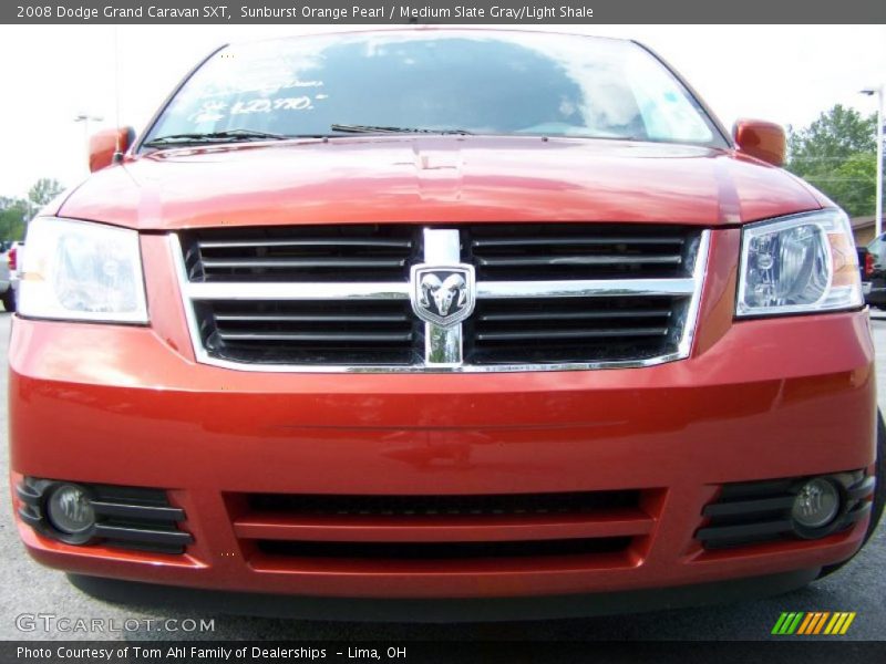 Sunburst Orange Pearl / Medium Slate Gray/Light Shale 2008 Dodge Grand Caravan SXT