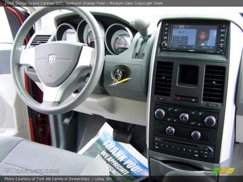 Sunburst Orange Pearl / Medium Slate Gray/Light Shale 2008 Dodge Grand Caravan SXT