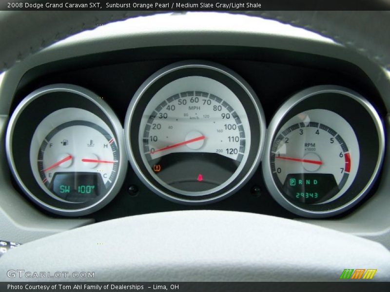 Sunburst Orange Pearl / Medium Slate Gray/Light Shale 2008 Dodge Grand Caravan SXT