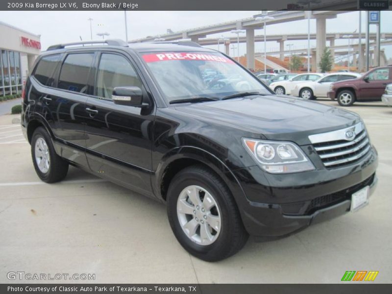 Ebony Black / Beige 2009 Kia Borrego LX V6